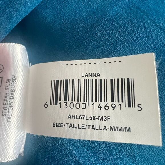 BCBG Max Azria Marrocal Blue Tapestry High Low Sleeveless Dress Size M - Picture 12 of 14